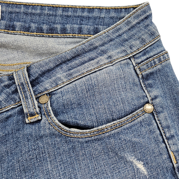 Paige Jeans Womens Size 29 Verdugo Ankle Skinny Distressed Mid Rise Light Wash - Picture 6 of 16